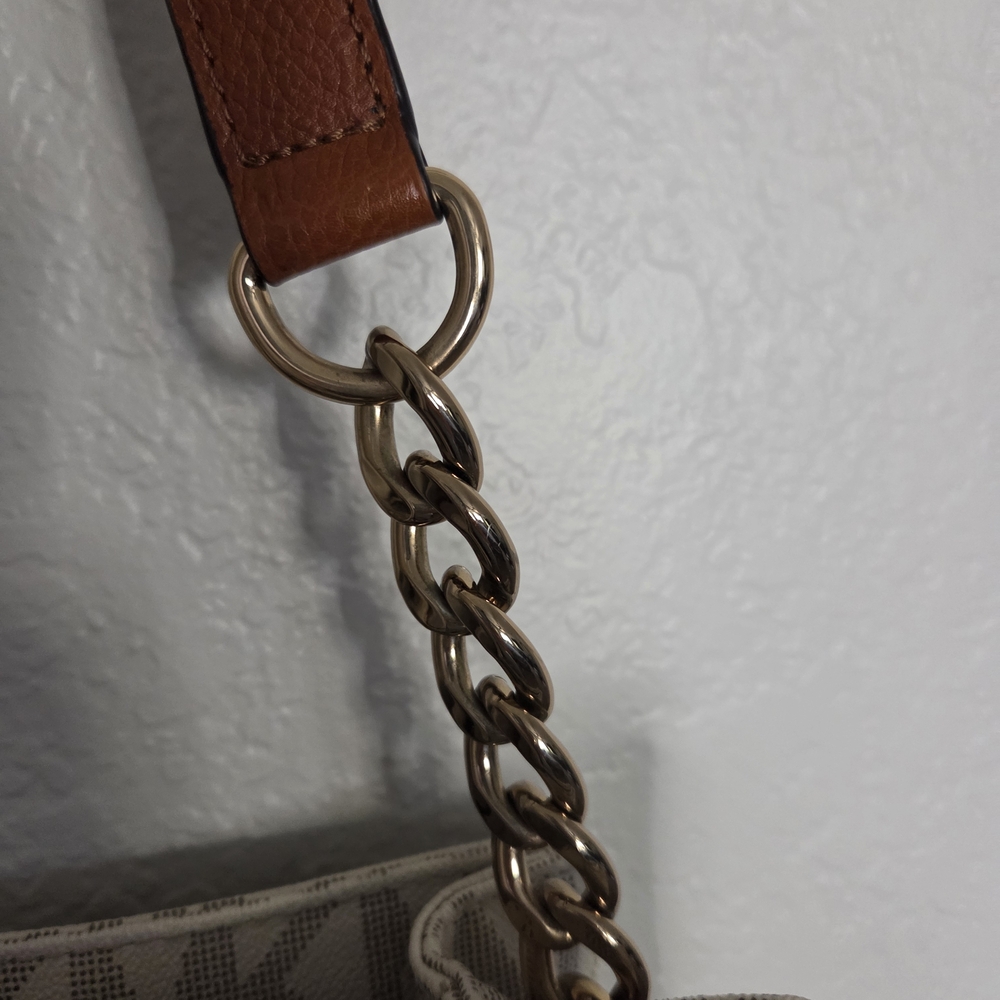 Michael Kors Hamilton Large Signature 1981 East West Tote Vanilla - Picture 6 of 16